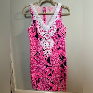 Lilly Pulitzer Gabby Shift Dress in Bright Navy Coco Safari Size 0